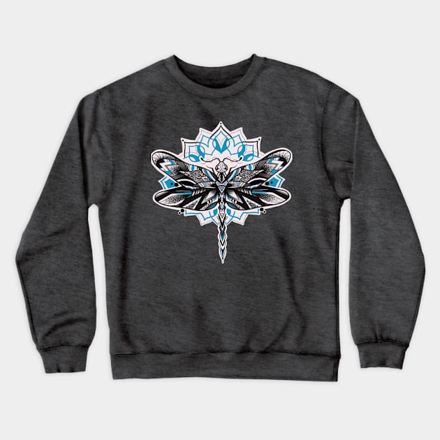 Geo Dragonfly Crewneck Sweatshirt by louddoodle